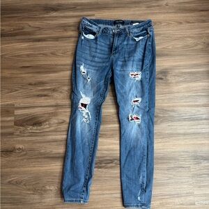 Judy Blue Ripped Skinny Jeans - Classic Blue